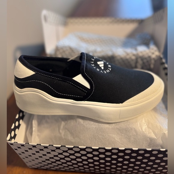 Adidas Stella McCartney aSMC Court Slip On Black Chunky Sneakers - Picture 13 of 14